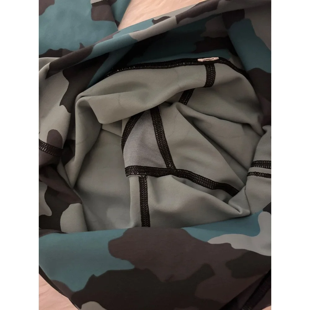 Lululemon Wunder Under HR Tight 25 Size 6 Heritage Camo Tidewater Teal Multi